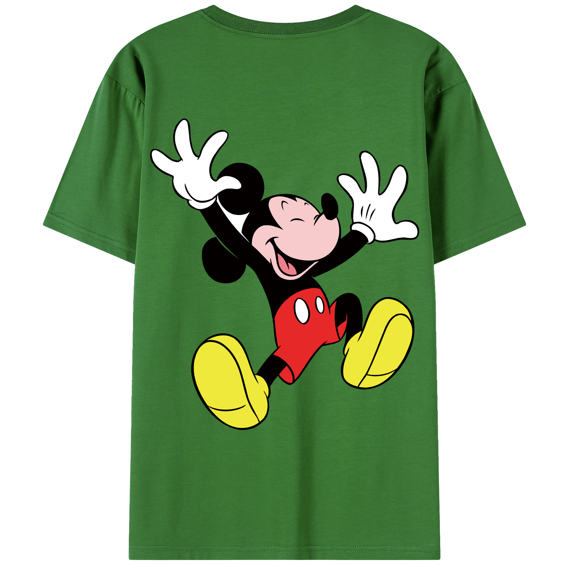 （画像用） ミッキーマウス Mickey Mouse レディース半袖Tシャツ(バックプリント)